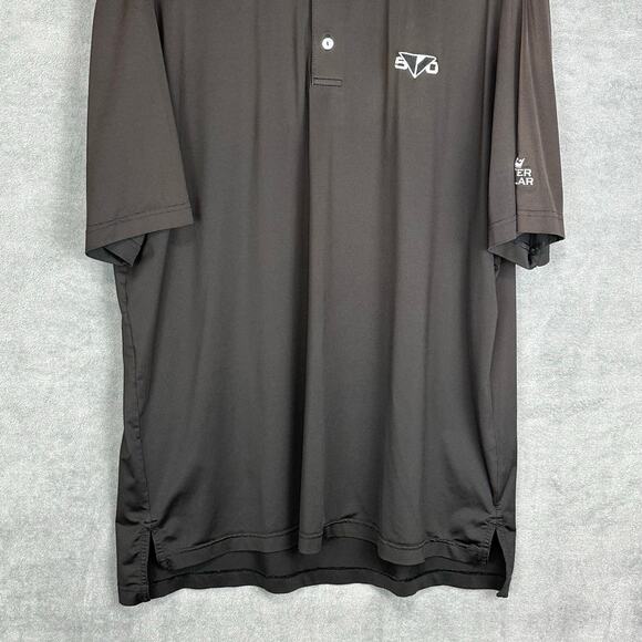Peter Millar Summer Comfort Polo Shirt Mens Large Black Golf Performance Casual - Picture 3 of 12